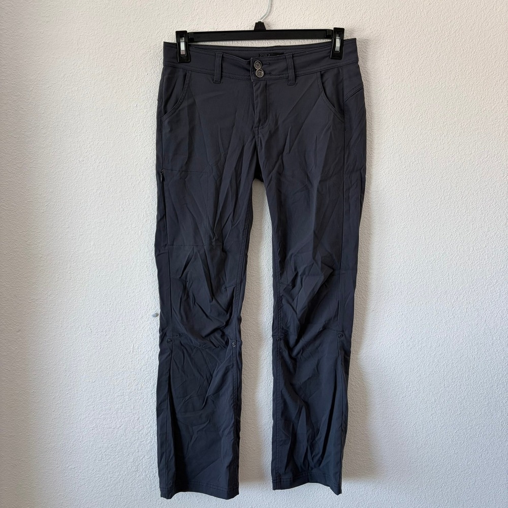 Prana Halle Hiking Pants Women 6 Grey Convertible Roll Up Stretch Zion W4HARG113